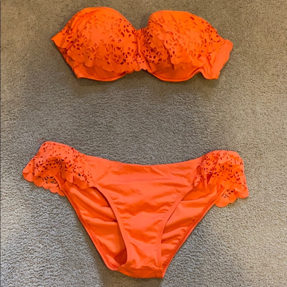 Orange swim suit